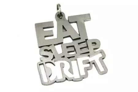 Stainless steel keychain eat sleep drift