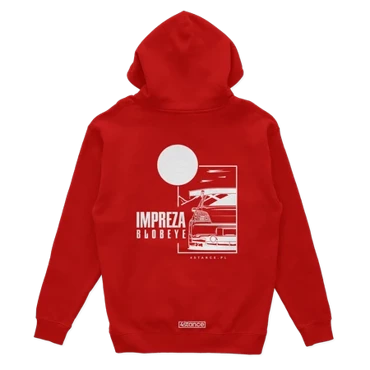 Subaru Impreza Bobeye hoodie red