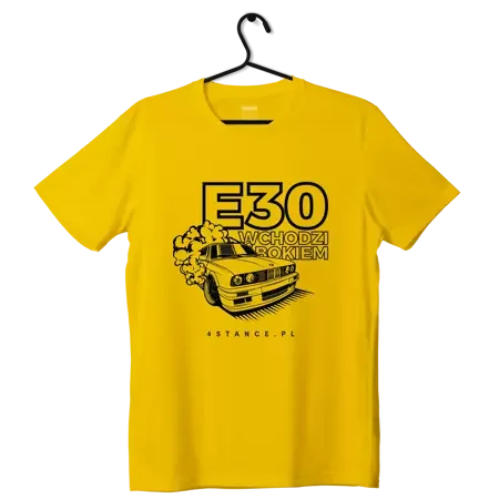 T-shirt BMW E30 T-shirt Enters sideways yellow