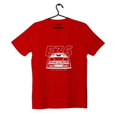 T-shirt front BMW E36 red