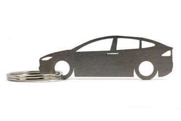 Tesla Model X stainless steel key ring