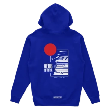 Toyota AE86 blue hooded sweatshirt