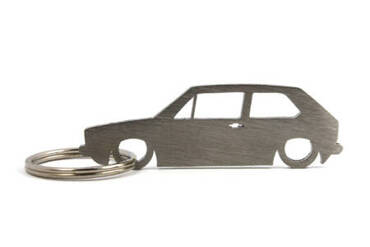 VW Volkswagen Golf MK1 3d stainless steel key ring