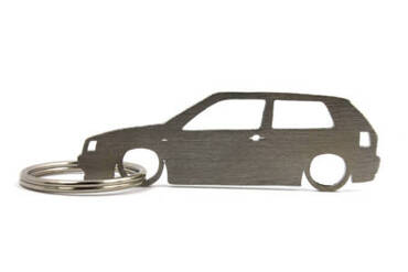 VW Volkswagen Golf MK3 3d stainless steel key ring