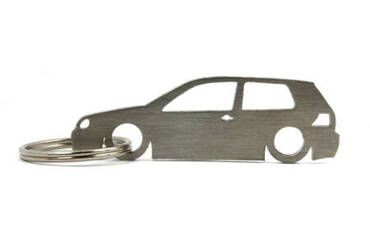 VW Volkswagen Golf MK4 3d stainless steel key ring