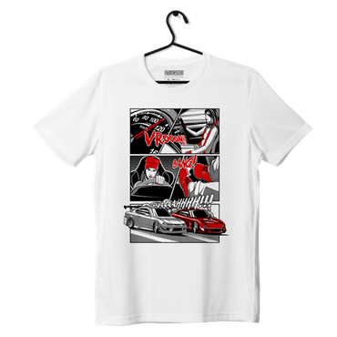 White COMIC DRIFT T-shirt