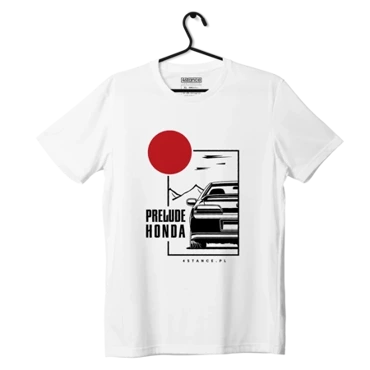 White HONDA PRELUDE V JDM T-shirt