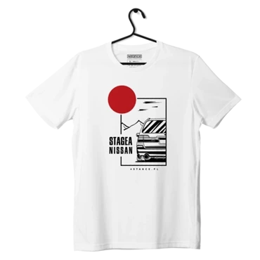 White NISSAN STAGEA JDM T-Shirt