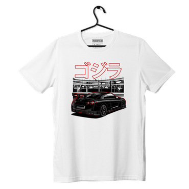 White Nissan Skyline GT-R R35 Back T-Shirt