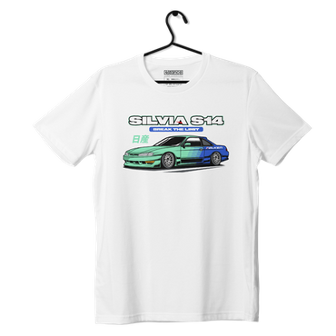 White T-shirt NISSAN SILVIA S14 FALKEN