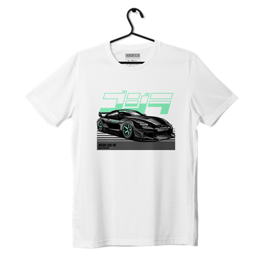 White T-shirt Nissan Skyline 35GT-RR