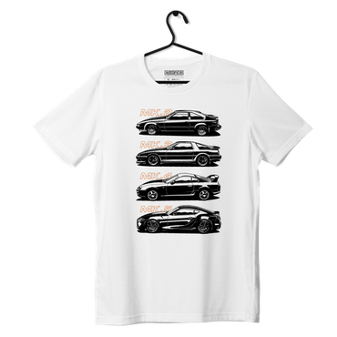 White T-shirt Toyota Supra History