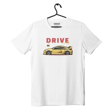 White TOYOTA CELICA VII Drive for life T-shirt