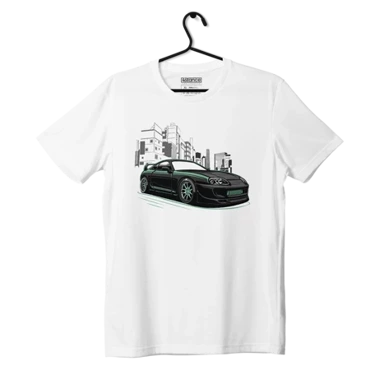 White TOYOTA SUPRA MK4 NIGHT CITY T-Shirt