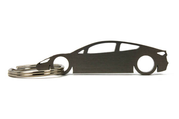 2018 Tesla Roadster stainless steel key ring