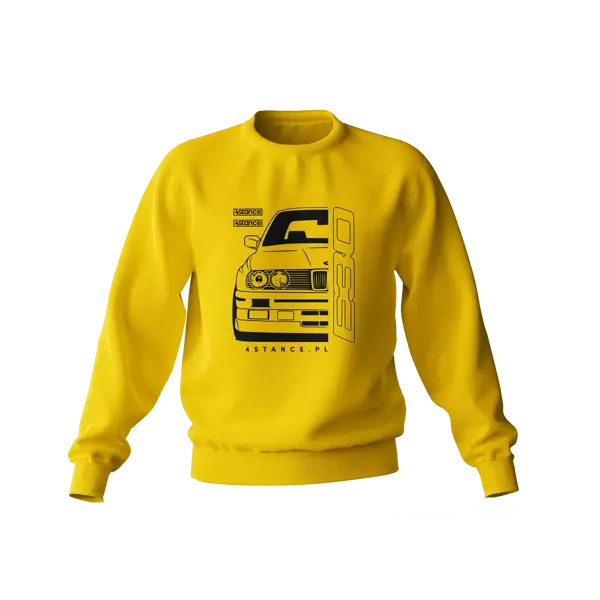 BMW E30 yellow front sweatshirt