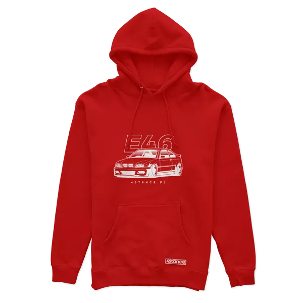 BMW E46 red front hoodie