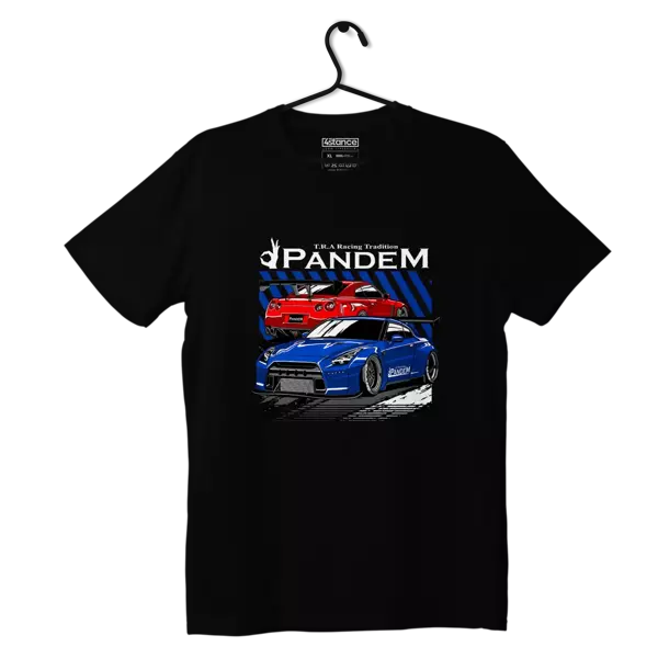 Black T-shirt Nissan Skyline R35 Pandem