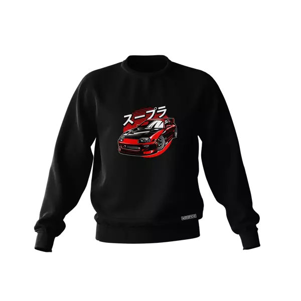 Black Toyota Supra mk4 Red sweatshirt