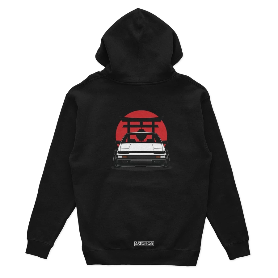 Black hooded sweatshirt TOYOTA AE86 TORI