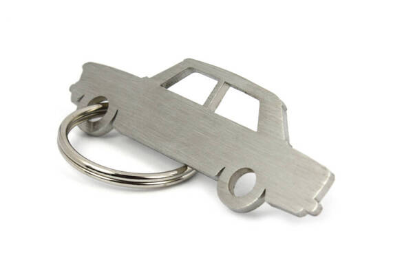 Fiat 125p stainless steel key ring