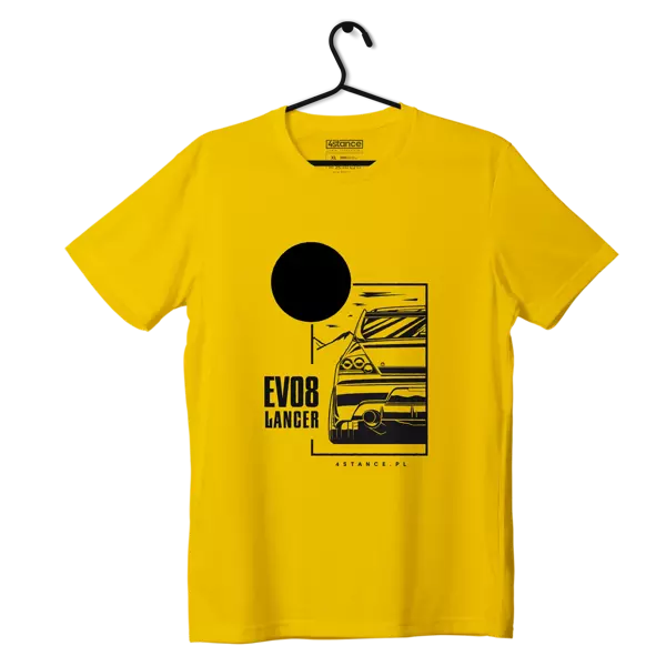 Mitsubishi Lancer EVO8 JDM T-shirt yellow