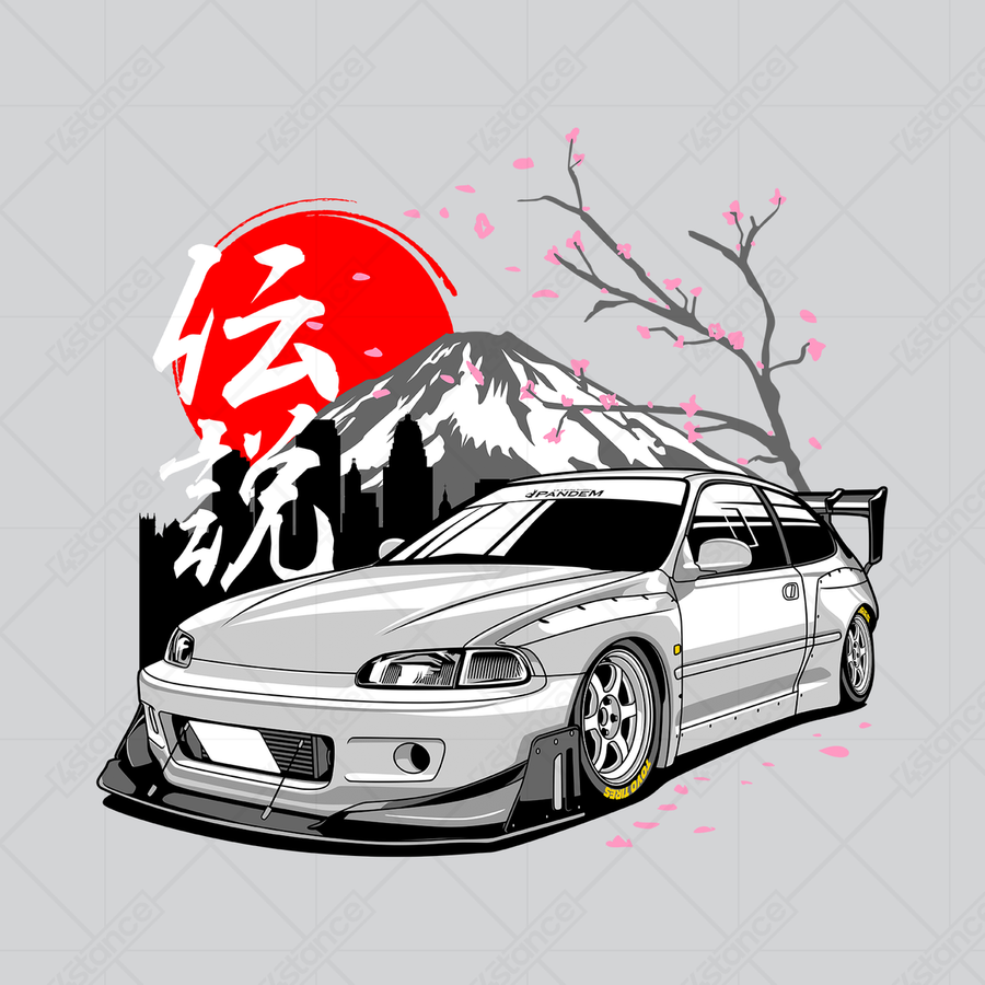 Mug for a Honda Civic V EG6 Pandem JDM fan