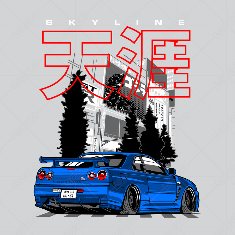 Mug for a Nissan Skyline GT-R R34 Stance JDM fan