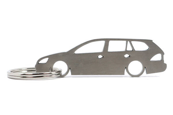 Stainless steel VW Golf MK5 station wagon key ring