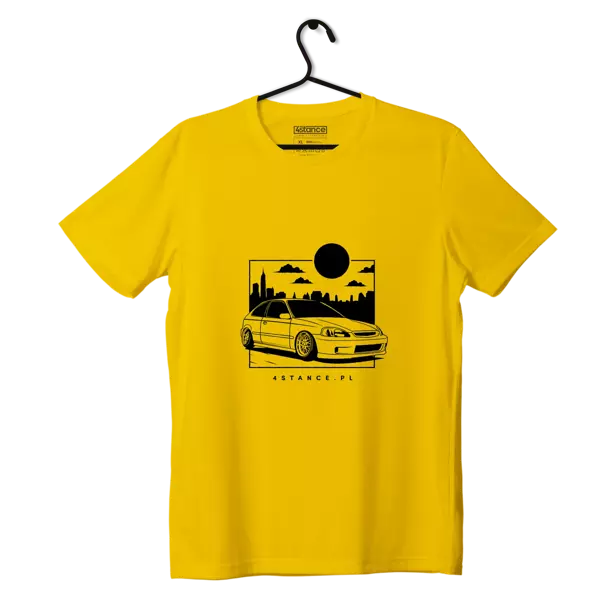 T-shirt Honda Civic VI JDM yellow