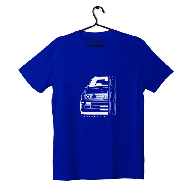 T-shirt front BMW E30 blue