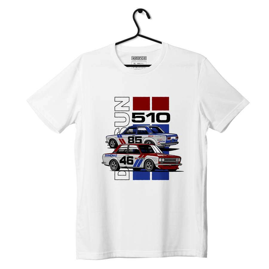 White T-shirt DATSUN 510 BRE