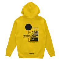 Datsun 240Z yellow hooded sweatshirt