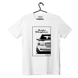 White MERCEDES W202 T-shirt I drive a classic