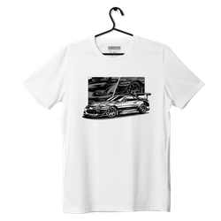 White T-shirt Toyota Supra mk4 B/W