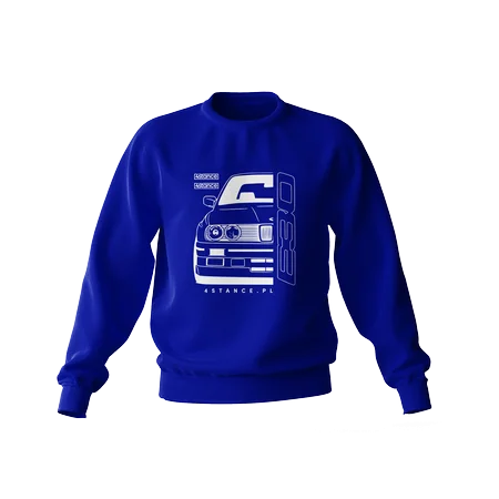 BMW E30 Blaue Front Sweatshirt