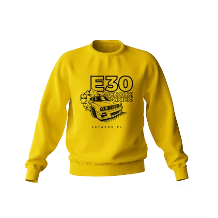 BMW E30 Sweatshirt Geht seitwärts gelb