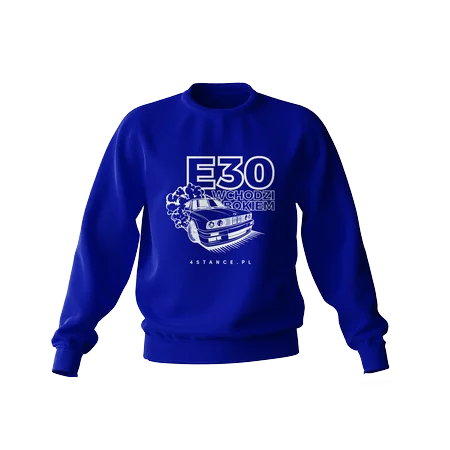 BMW E30 Sweatshirt Goes seitwärts blau