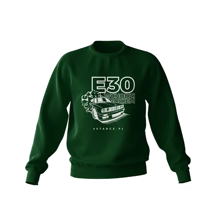 BMW E30 Sweatshirt geht seitwärts grün