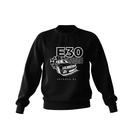 BMW E30 Sweatshirt geht seitwärts schwarz