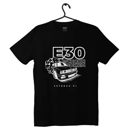 BMW E30 T-Shirt Seitlich einsteigen schwarz