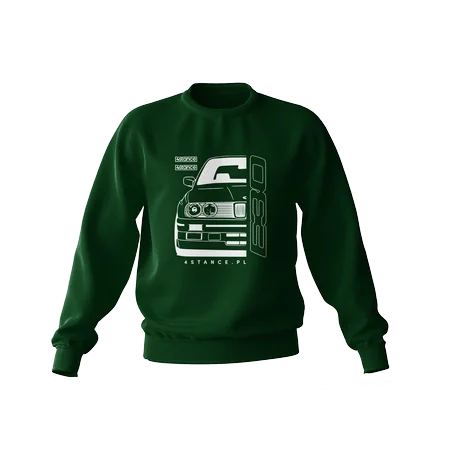 BMW E30 grünes Vorderteil Sweatshirt