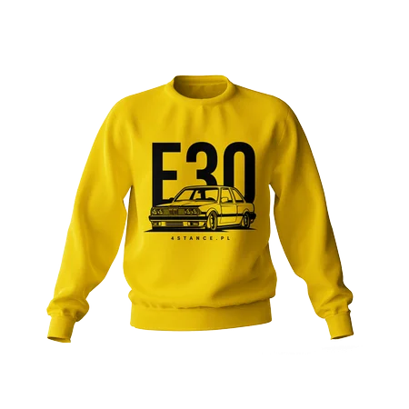 BMW E30 klassisches gelbes Sweatshirt