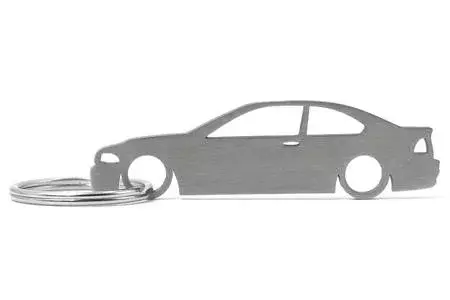 Edelstahl Schlüsselanhänger BMW E46 Coupé