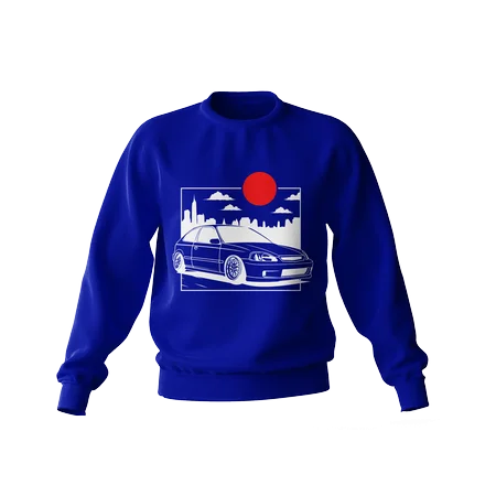 Honda Civic VI Sweatshirt blau