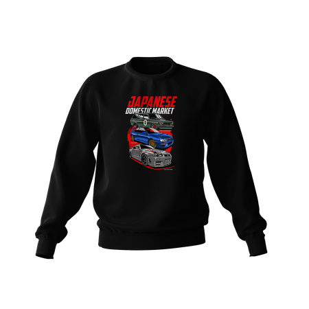 JDM Japanese Domestic Market schwarzes Sweatshirt