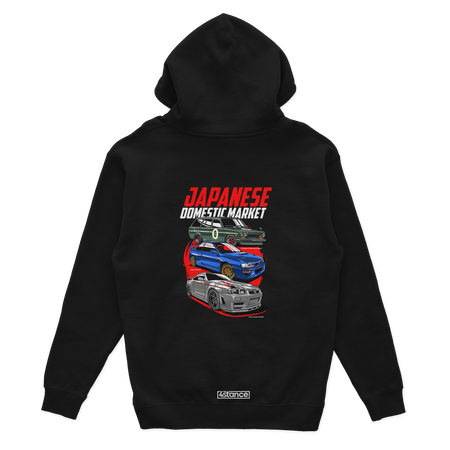 JDM Japanischer Inlandsmarkt schwarzer Hoodie