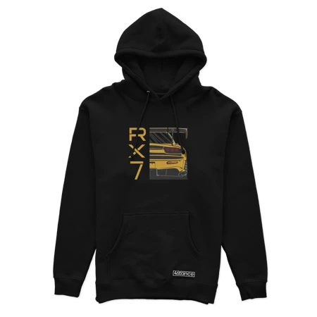 MAZDA RX-7 RX7 YELLOW schwarzer Hoodie