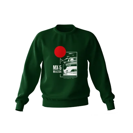 Mazda MX-5 grünes Sweatshirt