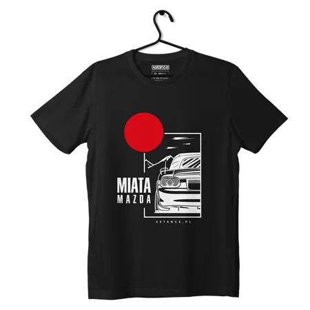 Mazda Miata T-shirt mit Dach schwarz